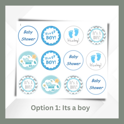 Baby,Shower,Cupcake,Toppers,baby shower edible prints