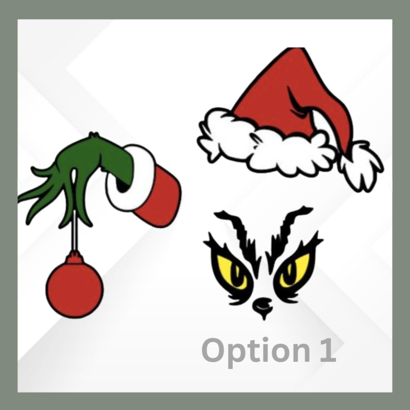 Grinch glitter card topper - product images  of 
