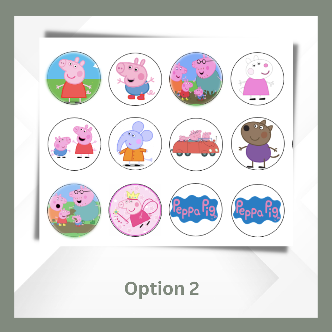 Peppa pig Cupcake Toppers - Top my cakes