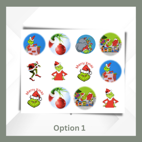 The,Grinch,Cupcake,Toppers,The grinch edible prints