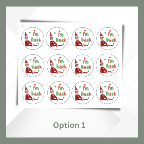 Elf,Cupcake,Toppers,Elf on a shelf edible prints