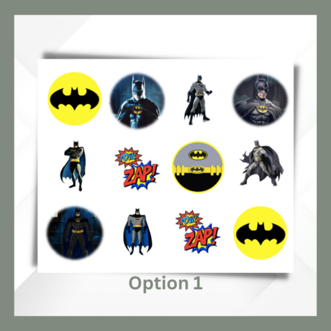 Batman,Cupcake,Toppers,Batman edible prints