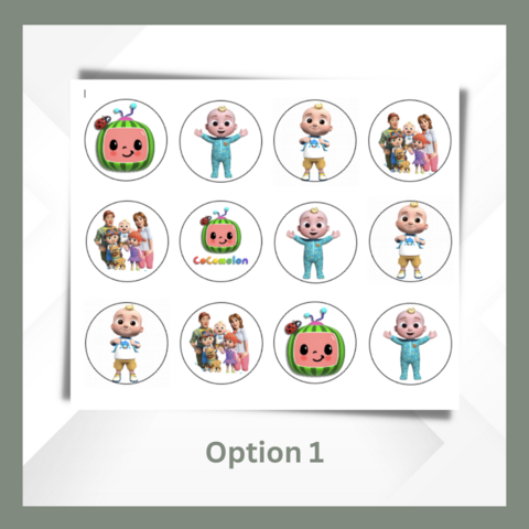 Coco,melon,Cupcake,Toppers,Coco melon edible prints