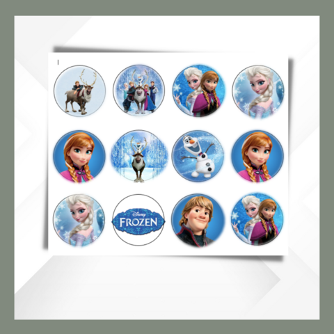 Frozen,Cupcake,Toppers,Frozen edible prints