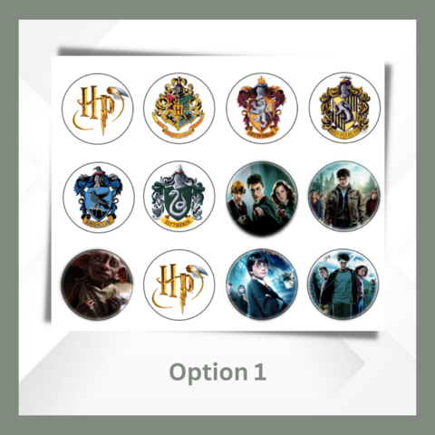 Harry,Potter,Cupcake,Toppers,Harry Potter edible prints