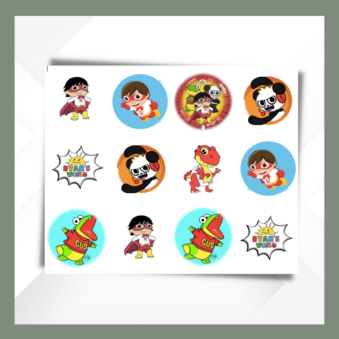 Ryans,World,Cupcake,Toppers,Ryans World edible prints