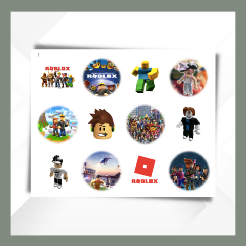 Roblox,Cupcake,Toppers,Roblox edible prints