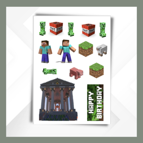 Minecraft,Minecraft edible topper