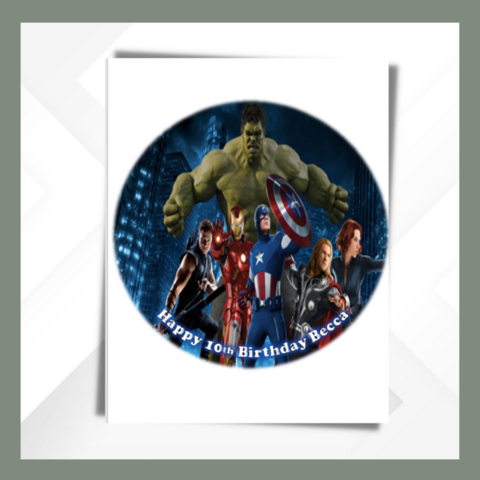 Avengers,Avengers edible topper
