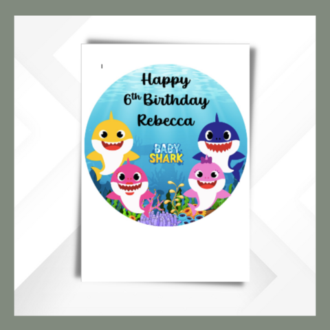 Baby,shark,Baby shark edible topper