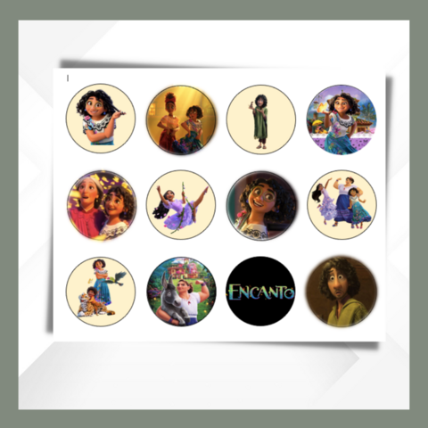 Encanto,Cupcake,Toppers,encanto edible prints