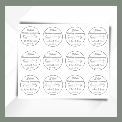 Silver,anniversary,Cupcake,Toppers,Silver anniversary edible prints