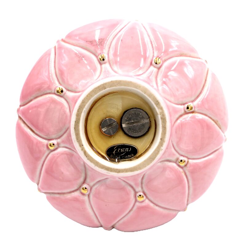 Vintage 50s - EVANS -  Pink Porcelain Table Top Lighter - product images  of 
