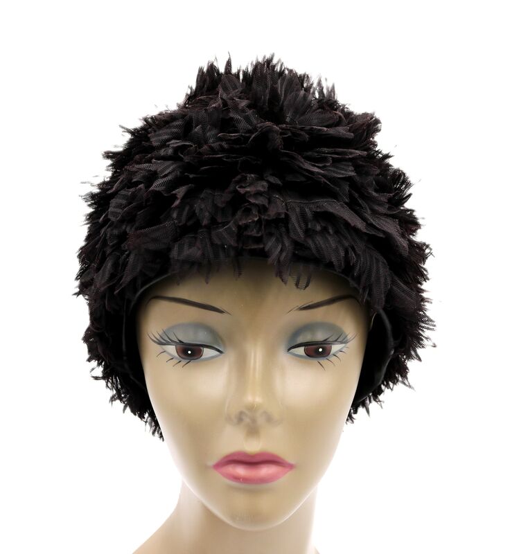 Vintage - ELSA SCHIAPARELLI - Black Crinoline Like Hat Cap - product images  of 