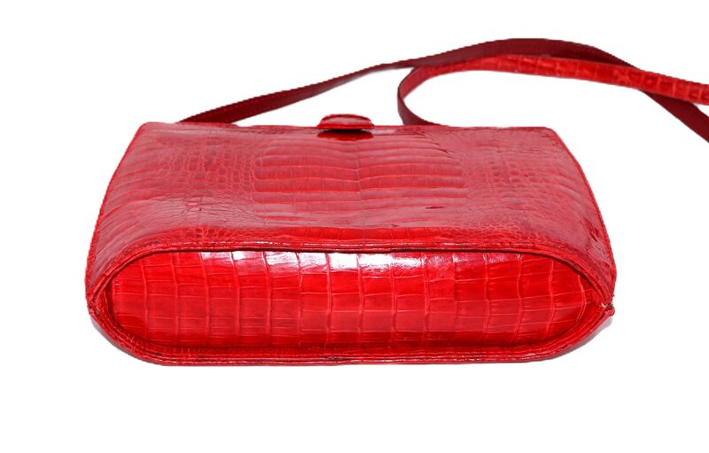 Vintage Small - LUC BENOIT - Red Crocodile Handbag Shoulder bag - GERMANY - - product images  of 