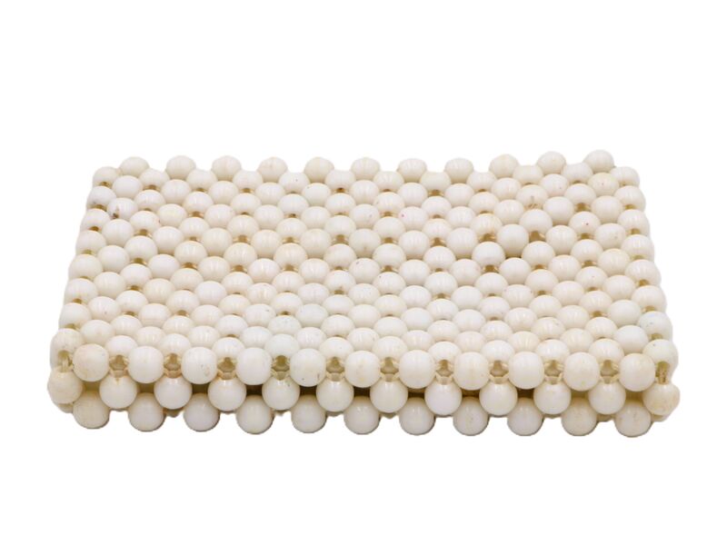 Vintage White - MISS ELLEN - Small Beaded Clutch Handbag - HONG KONG - - product images  of 