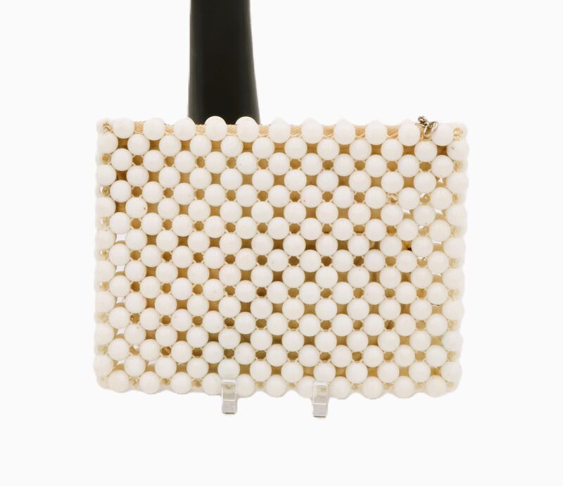 Vintage White - MISS ELLEN - Small Beaded Clutch Handbag - HONG KONG - - product images  of 