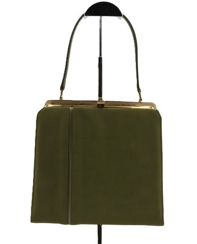 Vintage,60s,Forest,Green,Leather,Like,MCM,Structured,Handbag,Vintage handbag, forest green, leather, vintage shoulder bag, vintage purse, structured, mid century modern, gift, grey, gold