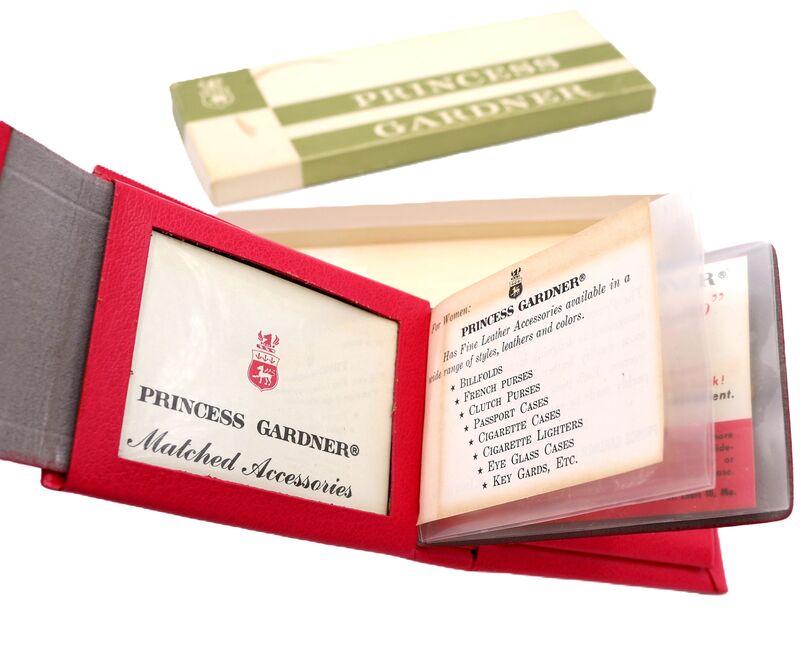 Vintage 60s - PRINCESS GARDNER - Pink Leather Wallet in Box - NOS - Mid Century  - product images  of 