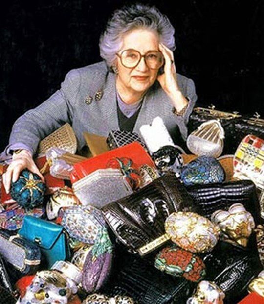 Vintage - JUDITH LEIBER - Black Karung SNAKESKIN Clutch Shoulder Bag -80s-90s - - product images  of 