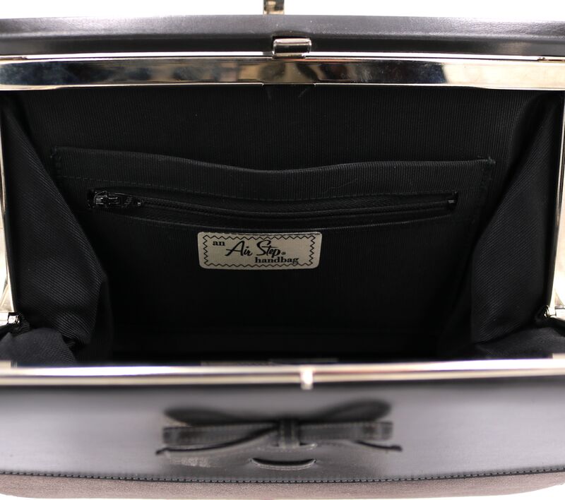 Vintage 60s - AIR STEP - Grey leather suede Like Handbag - Mid Century - - product images  of 