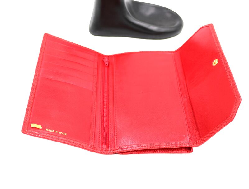 Vintage - JUDITH LEIBER - Red Karung - SNAKE SKIN - Wallet - 80s-90s - Rare - - product images  of 