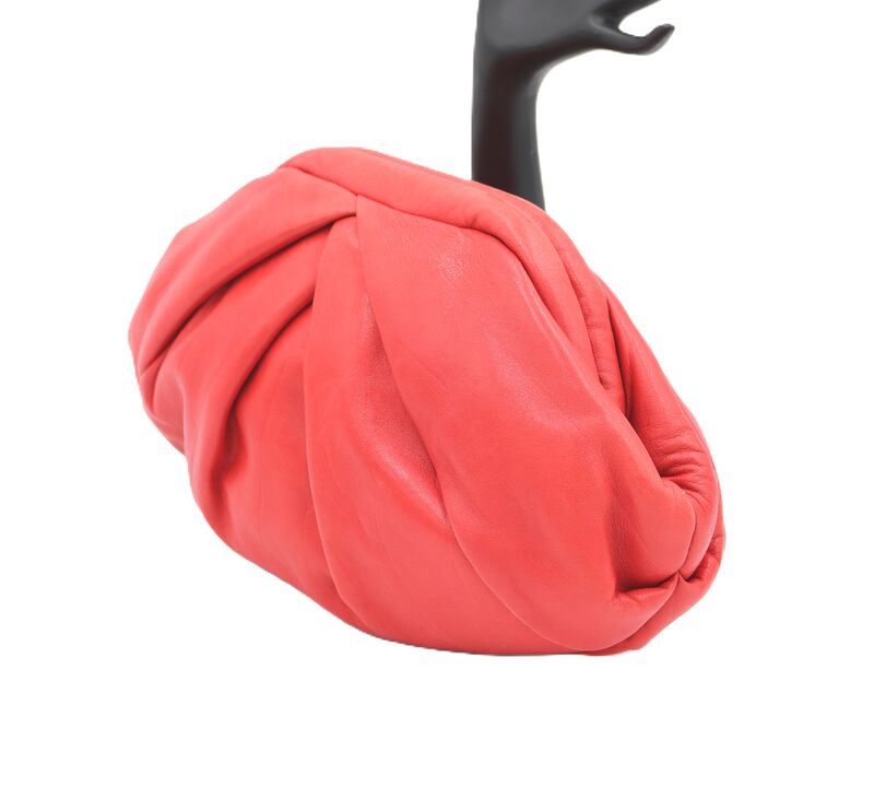 Vintage 80s-90s - VIVA - Watermelon Red Leather Clutch Shoulder Bag - RETRO - - product images  of 