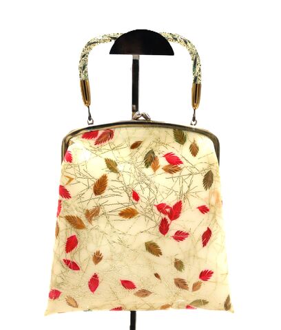 Vintage,50s-60s,Plastic,Multi-color,Gold,Patterned,-,CONFETTI,Lucite,Handle,RETRO,Confetti, plastic, vintage handbag, vintage purse, mid century modern, retro, gold, 50s, 60s, gift, rare, leaf, multicolor, lucite
