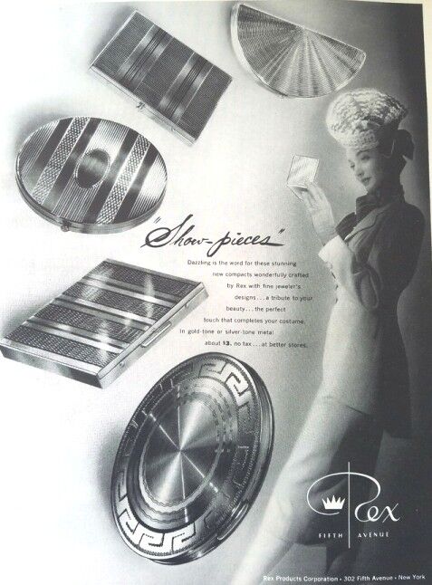 Vintage 50s - REX FIFTH AVENUE - Small Leather Compact Clutch Handbag Carryall - Mid Century - - product images  of 