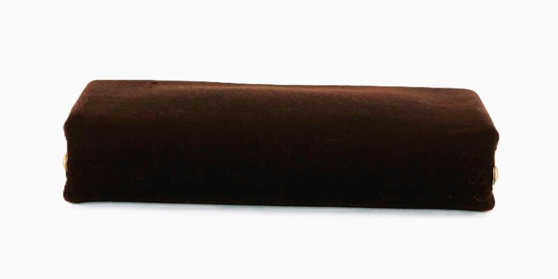 Vintage 40s - EVANS ELEGANCE - Brown Suede Like Clutch Fitted Handbag  - product images  of 