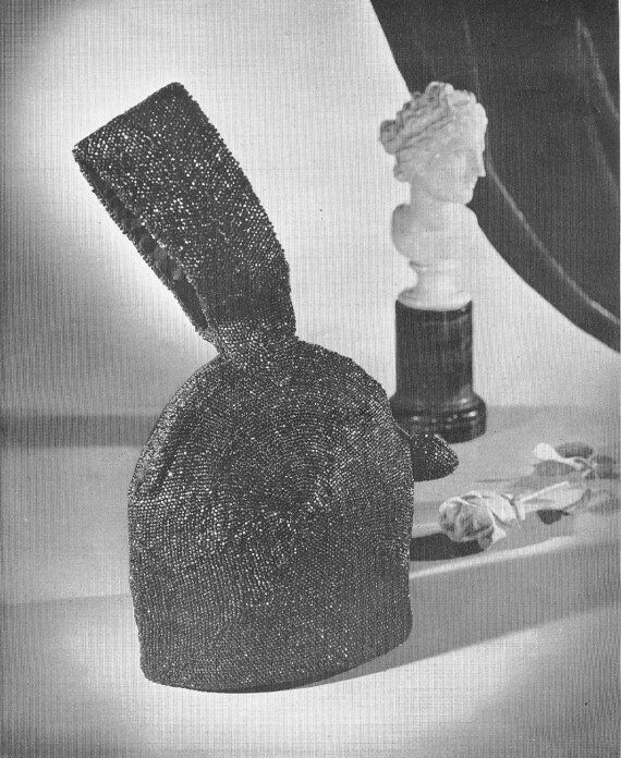 Vintage Copper Toned - HIAWATHA CREATIONS - Melina Micro-Beaded Wrist Handbag 40s-50s - product images  of 