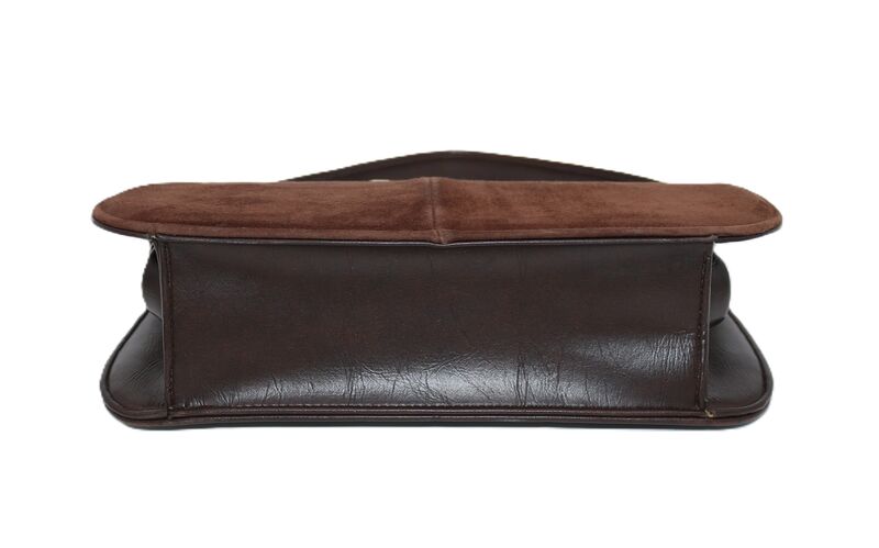 Vintage 60s - NATURALIZER - Brown leather suede Like Handbag - Mid Century - - product images  of 