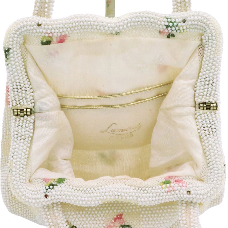 Vintage Double Handle - LUMURED - Beaded Handbag - Mid Century - - product images  of 