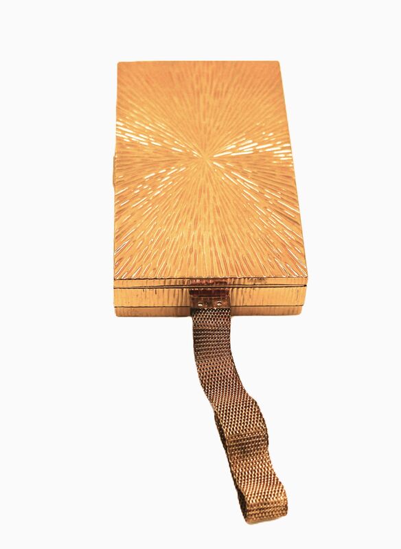 Vintage 50s - EVANS ELEGANCE - Gold Metal Starburst Minaudière Carryall Handbag - Mid Century - product images  of 