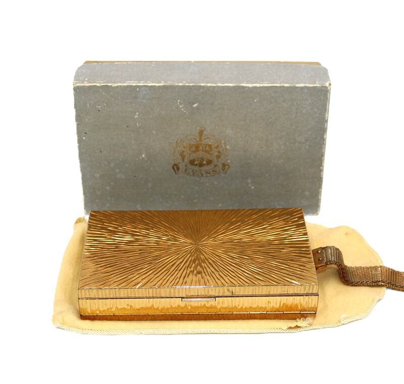 Vintage 50s - EVANS ELEGANCE - Gold Metal Starburst Minaudière Carryall Handbag - Mid Century - product images  of 