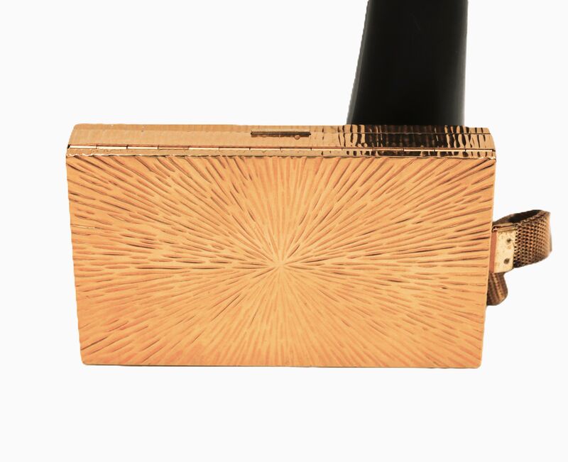 Vintage 50s - EVANS ELEGANCE - Gold Metal Starburst Minaudière Carryall Handbag - Mid Century - product images  of 