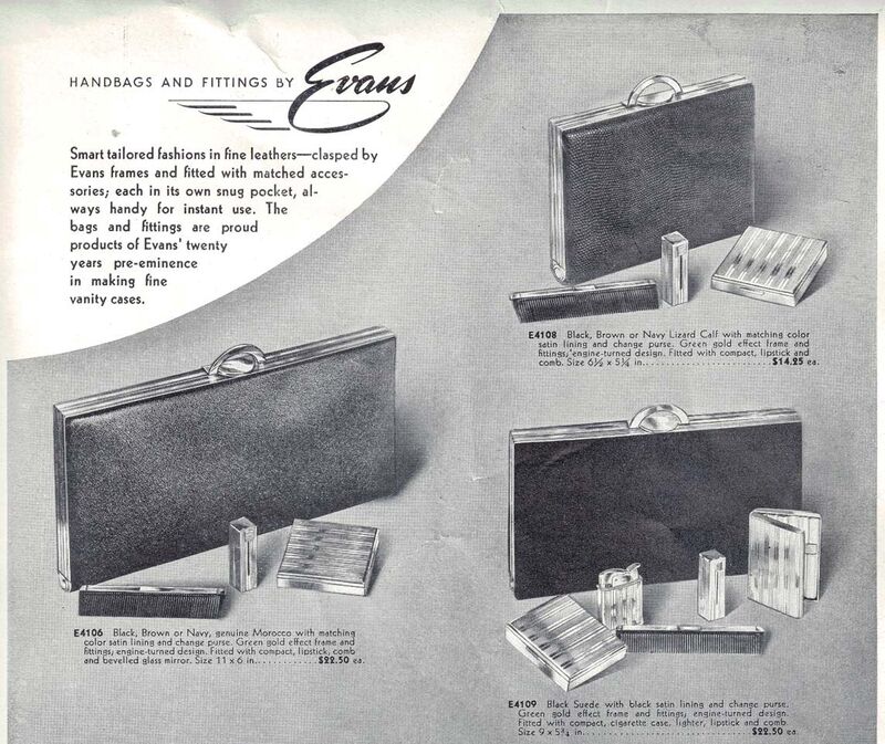 Vintage 40s - EVANS ELEGANCE - Black Felt Suede Like Fitted Clutch Handbag - Mid Century - - product images  of 