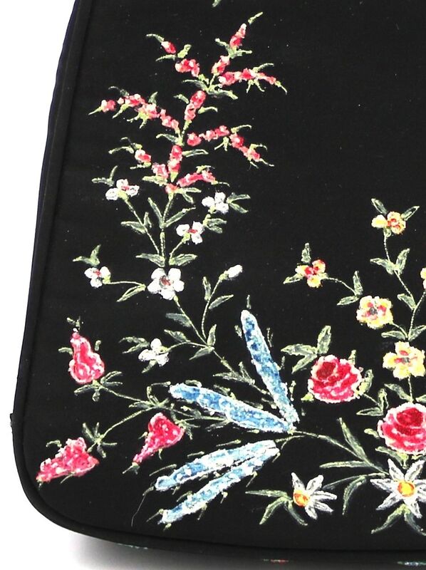 Vintage 40s-50s - WALDYBAG - hand painted black silk handbag - ENGLAND - product images  of 