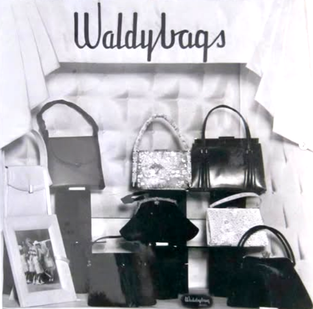 Vintage 40s-50s - WALDYBAG - hand painted black silk handbag - ENGLAND - product images  of 