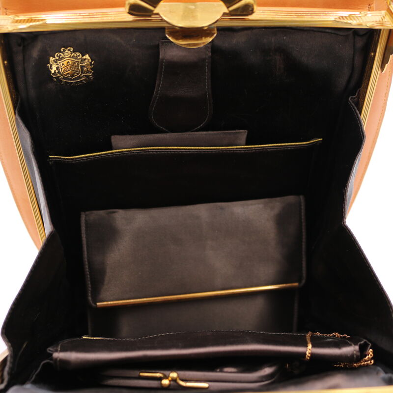 Vintage 50s - EVANS ELEGANCE - Light Brown Leather Shoulder Bag - RARE - Mid Century - product images  of 