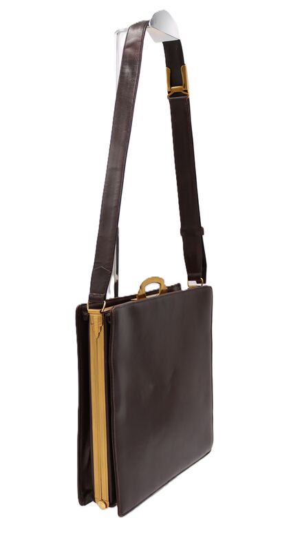 Vintage 50s - EVANS ELEGANCE - Dark Brown Leather Shoulder Bag - RARE - Mid Century - product images  of 