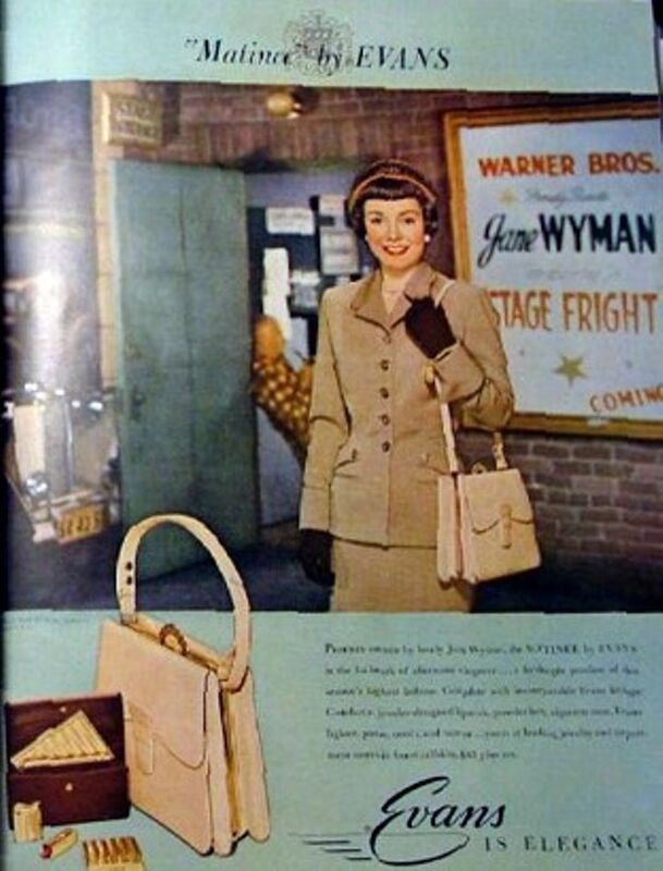 Vintage 50s - EVANS ELEGANCE - Dark Brown Leather Shoulder Bag - RARE - Mid Century - product images  of 