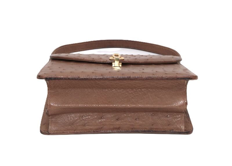 Vintage 50s-60s - BELLESTONE - Small Brown Ostrich Structured Handbag - MCM - product images  of 