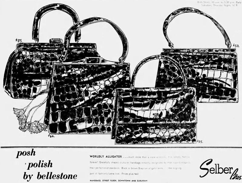 Vintage 50s-60s - BELLESTONE - Small Brown Ostrich Structured Handbag - MCM - product images  of 