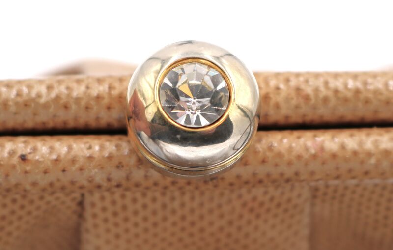 Vintage - SUSAN GAIL - Tan Karung Snake Skin Clutch Shoulder Bag - SPAIN - - product images  of 