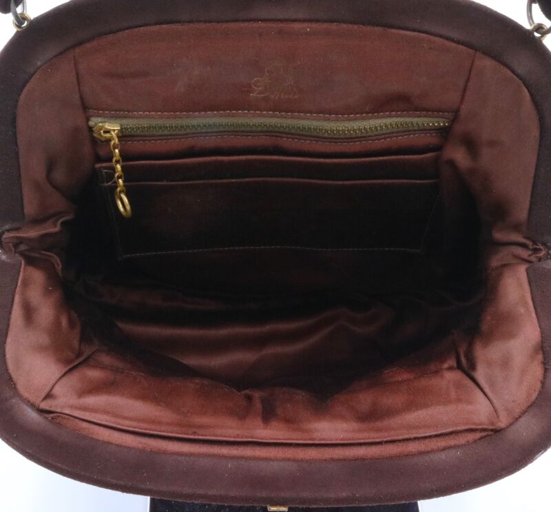 Vintage 40s-50S - DOFAN - Brown Suede Handbag Purse - Mid Century - product images  of 
