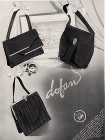 Vintage 40s-50S - DOFAN - Brown Suede Handbag Purse - Mid Century - product images  of 