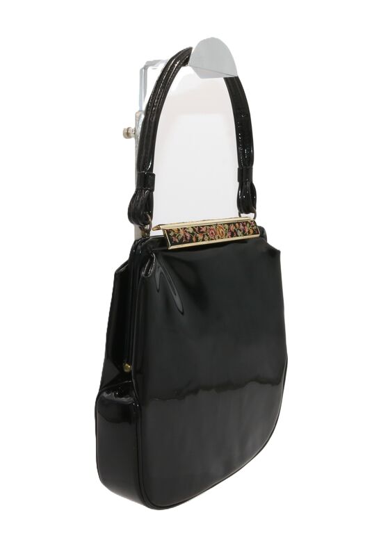 Vintage 50s-60s - LA FRANCE - Small Black Patent Leather Handbag - product images  of 