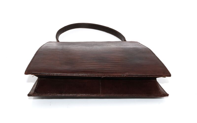 Vintage 50s-60s - STERLING - Structured LIZARD Skin Handbag - Mid Century - product images  of 