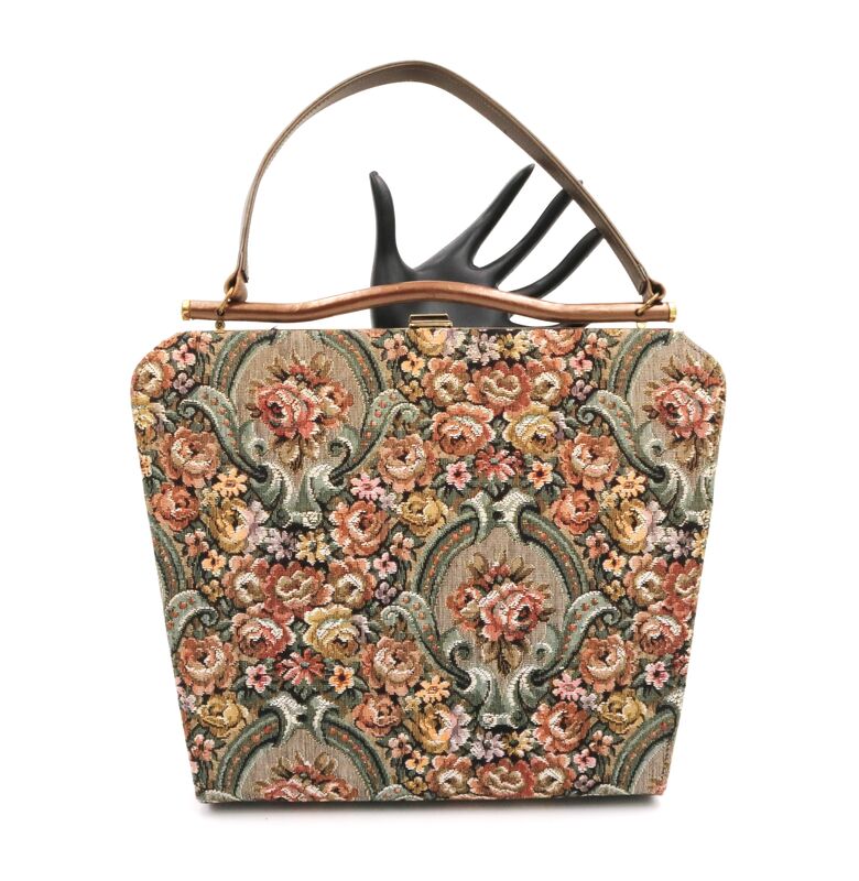 Vintage 50s-60s - MELBOURNE BAGS - Tapestry Structured Handbag - Mid Century - product images  of 